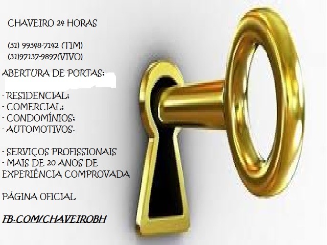 Chaveiro bh 24 horas 31 99348 7142